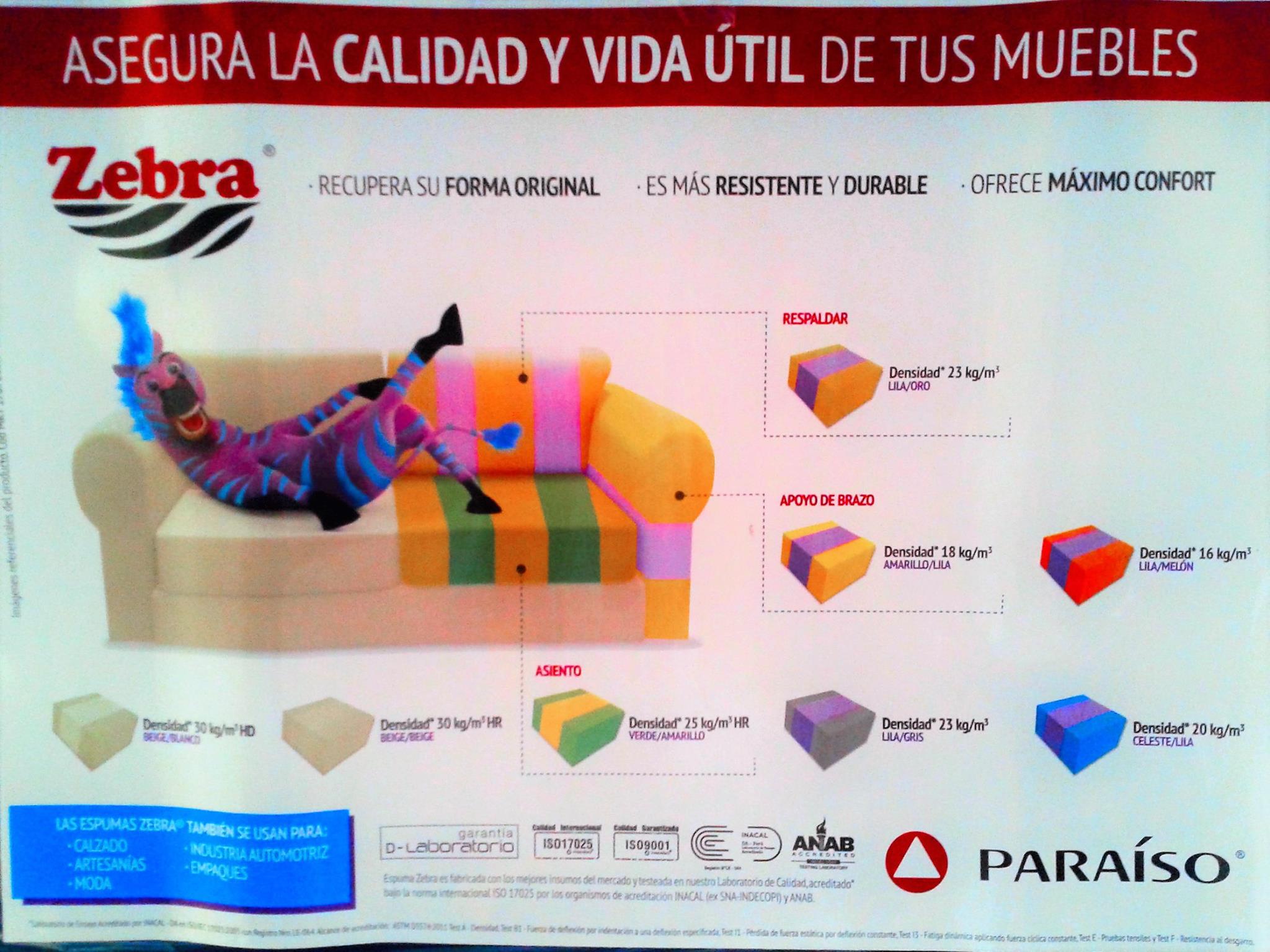 Asegura la Calidad y Vida Útil de tus Muebles con Espumas Zebra